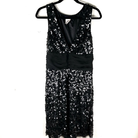 Boston Proper Dresses & Skirts - Boston Proper Black Sequin Dress with Sash